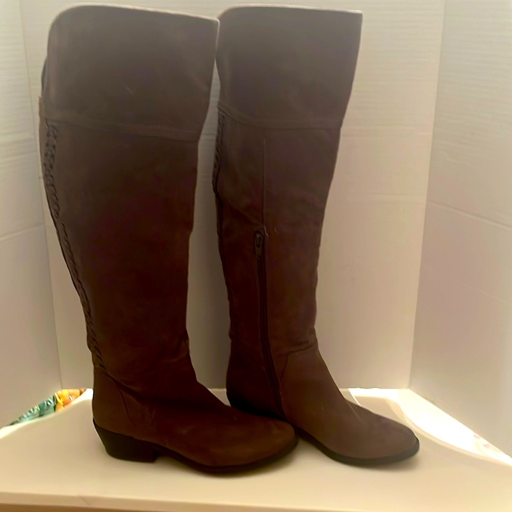 Sonoma Over The Knee Braided Suede Heeled Boot